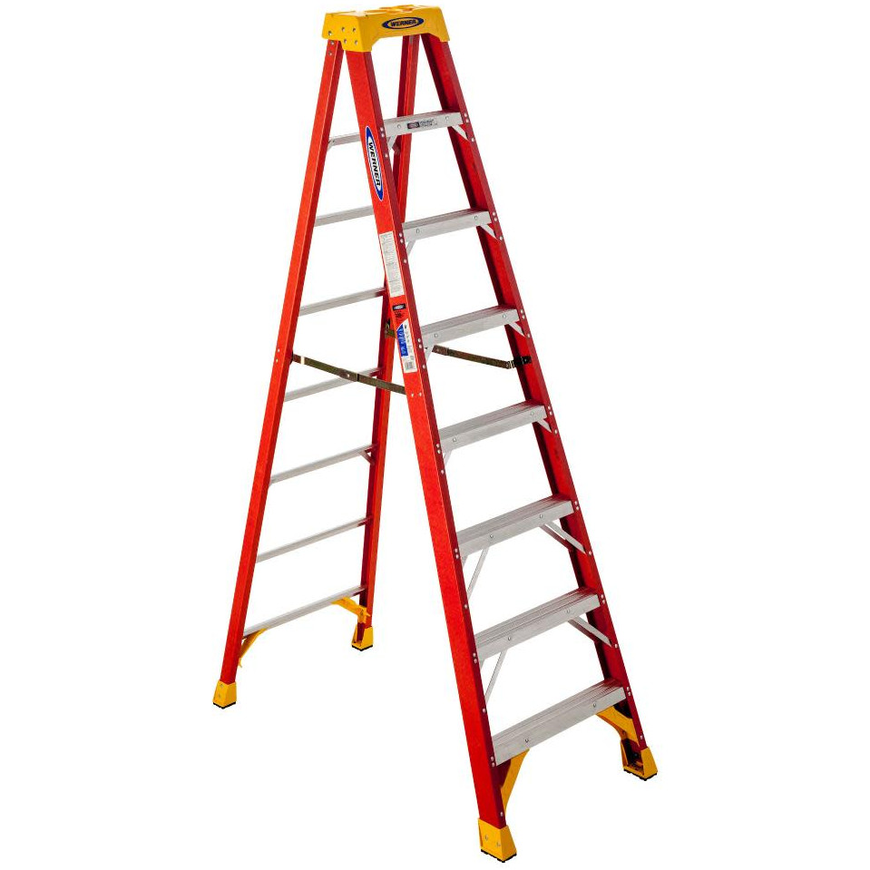 Werner Type IA Fiberglass Step Ladders (300 lb. Load Capacity)