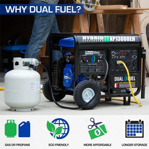 DuroMax XP13000EH Dual Fuel Electric Start Generator