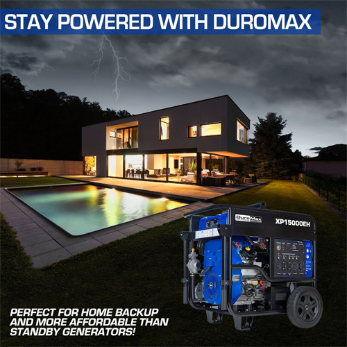 DuroMax XP15000EH Dual Fuel Electric Start Generator
