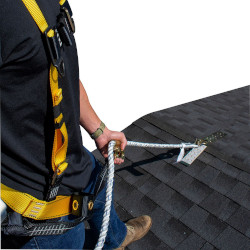 HydroShied Fall Protection Roofer Tying Off