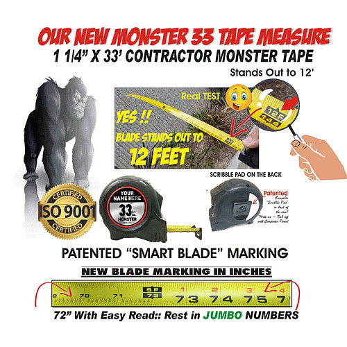 Monster 33 Tape Measure Info
