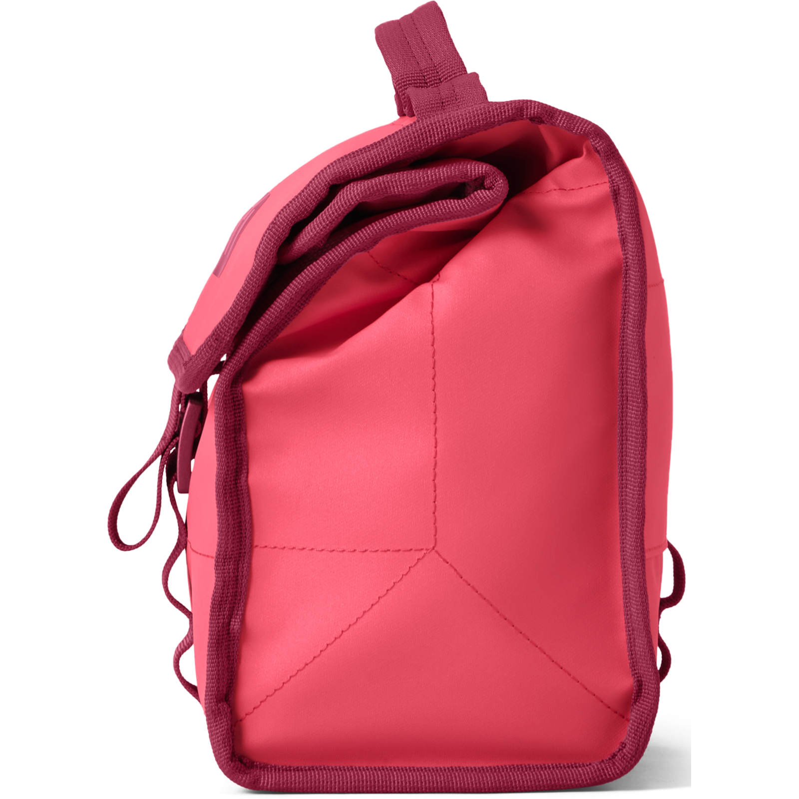 Yeti Day Trip Bimini Pink Lunch Bag Standing Side Angle View