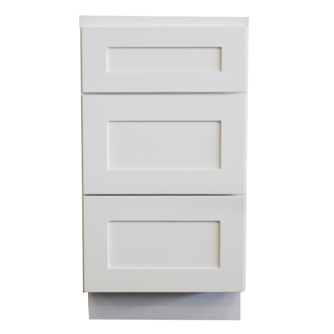 3-Drawer Base Cabinet - 18in. - White