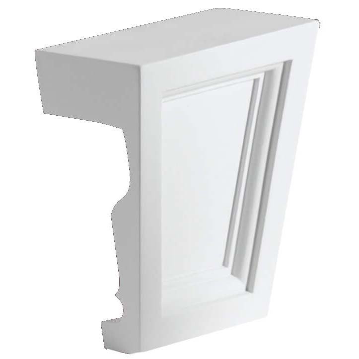 KP4TM Keystone -- 4 1/4" Top Width, 3" Bottom Width, 4 1/2" Height, 2 3/4" Top Projection, 3/4" Bottom Projection,  Compatible With: 4M Arch Trim MLD215