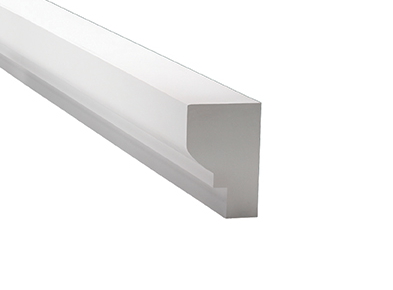 MLD311-16 : 5 3/8" Projection, 7 3/4" Height, 16 Foot Length, 2 3/8" Bottom Thickness Moulding