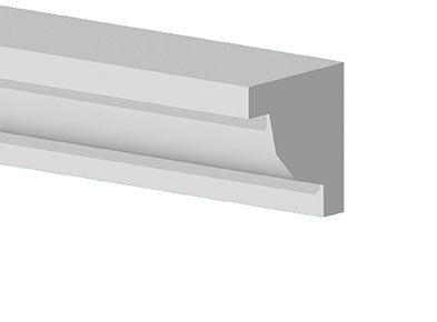MLD629-10 : 2 1/4" Projection, 2 1/4" Height, 10 Foot Length, 3/8" Bottom Thickness Moulding