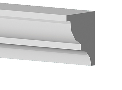 MLD641-16 : 3 3/4" Projection, 4 3/8" Height, 16 Foot Length, 1/2" Bottom Thickness Moulding