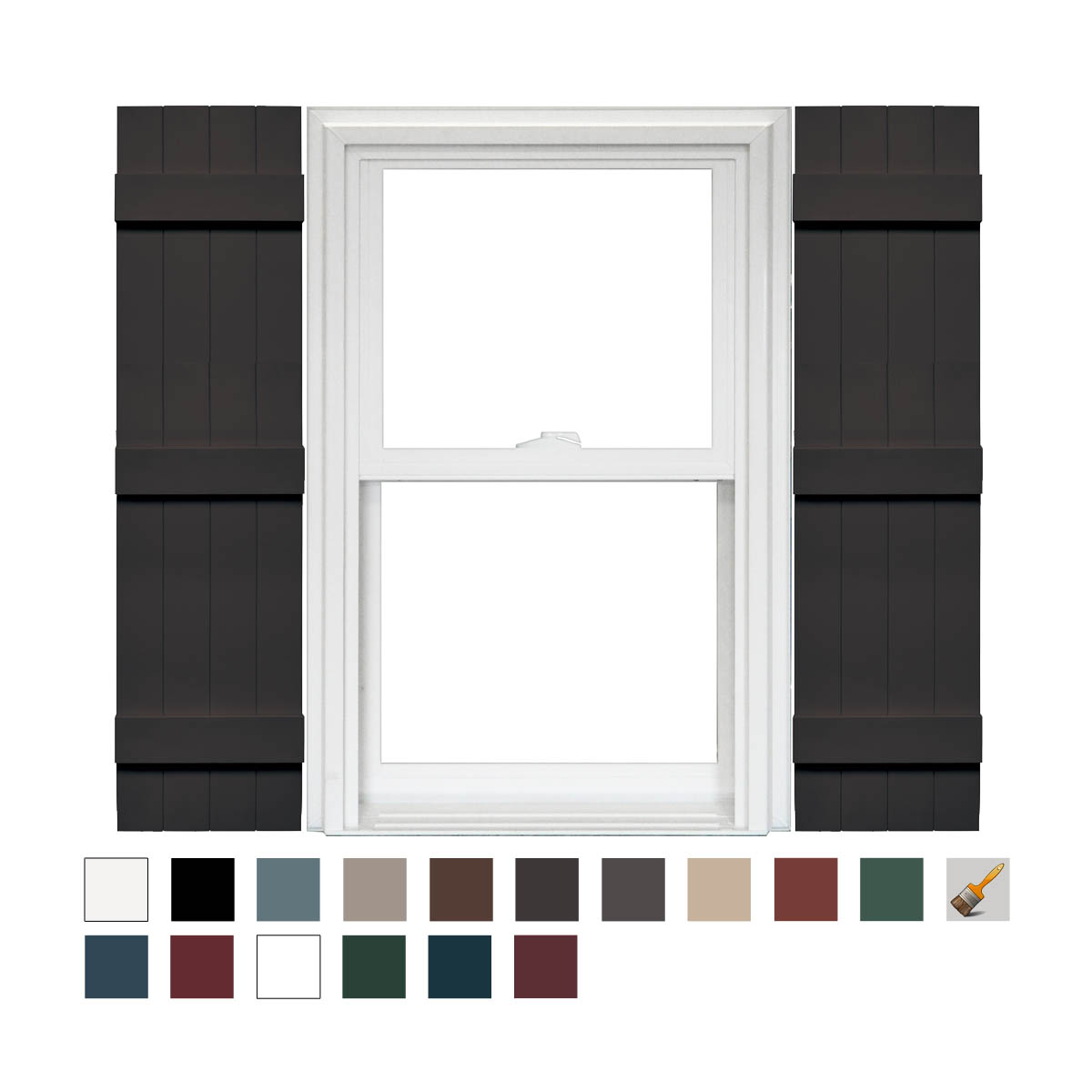 Mid America Board and Batten Joined Vinyl Shutters (1 Pair)