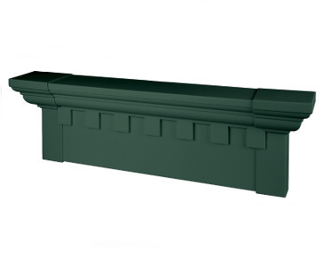 Product 9" x 28-0" Dentil 028 Forest Green w/End Caps