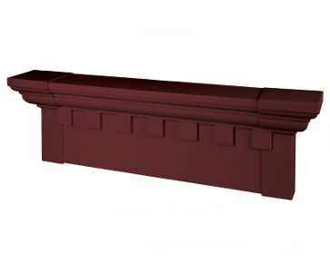 Product 6" x 24-1/4" Dentil 078 Wineberry w/End Caps
