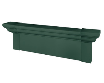 Product 6" x 27-1/2" Flat 028 Forest Green w/End Caps