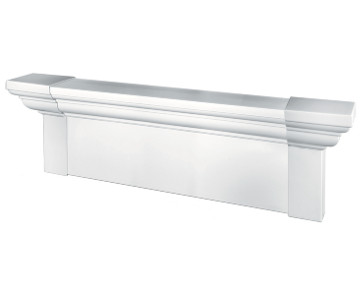 Product 6" x 24-3/4" Flat 001 White w/End Caps