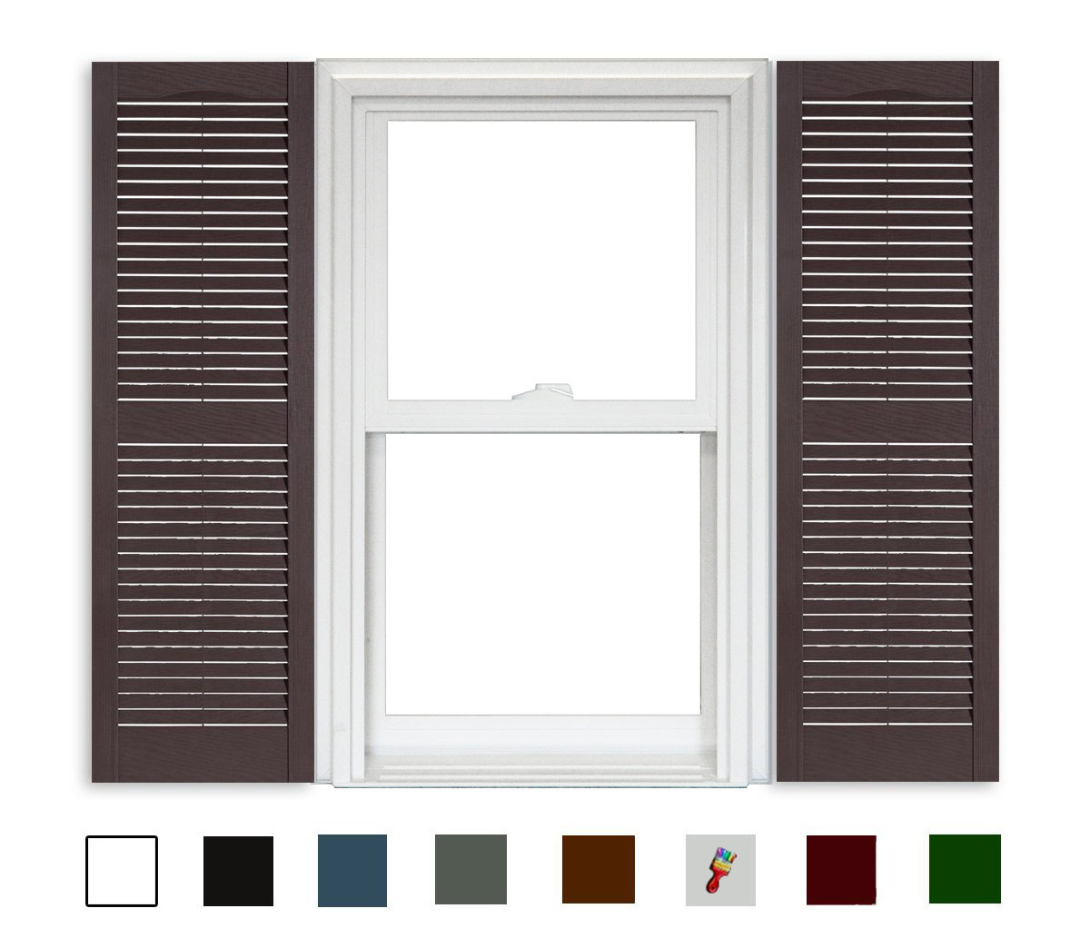 Louvered - 025 Sienna Brown - 15" x 47"