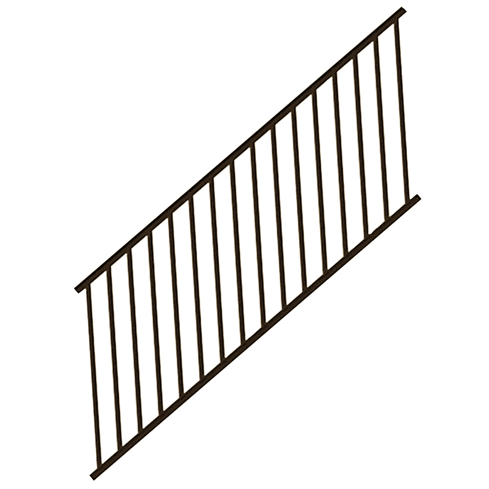 6ft. x 34in. - Hammered Bronze - Traditional Stair