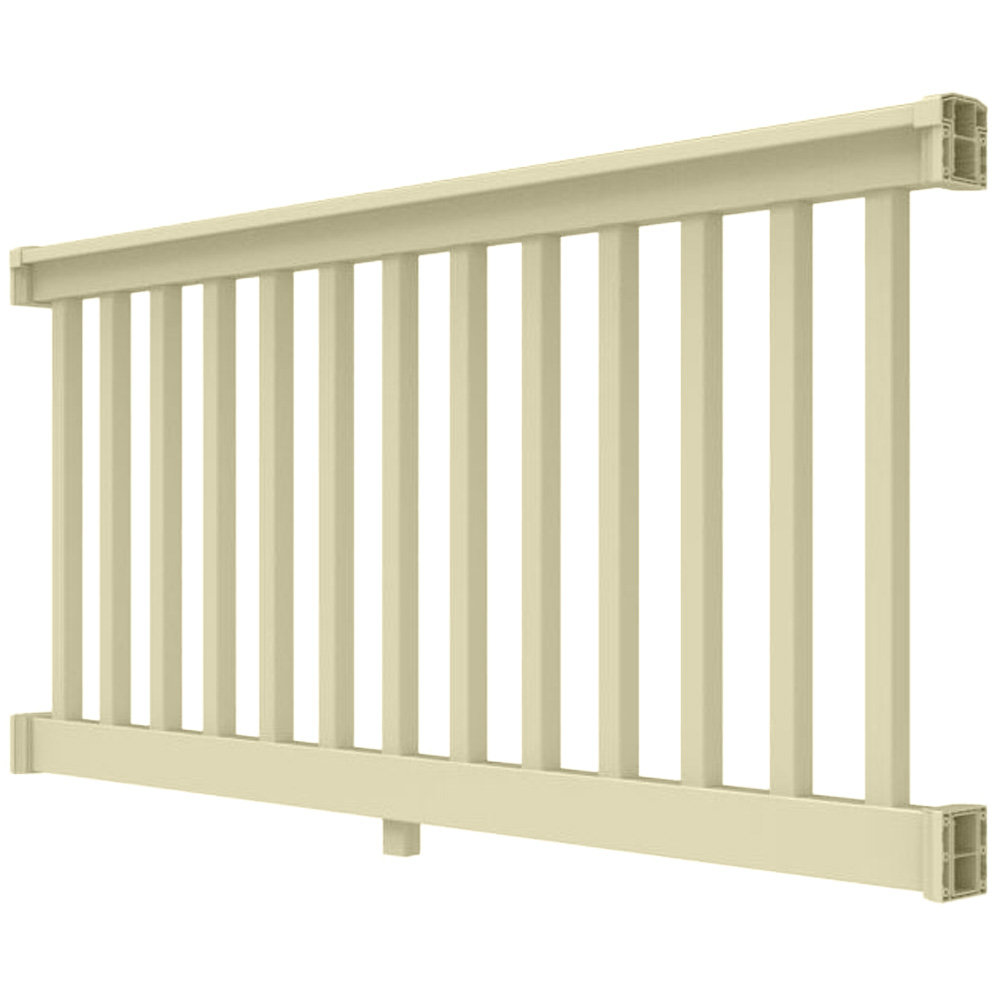 6ft. x 36in. - T Top Level Rail with 1-1/2in. Square Balusters - Dune