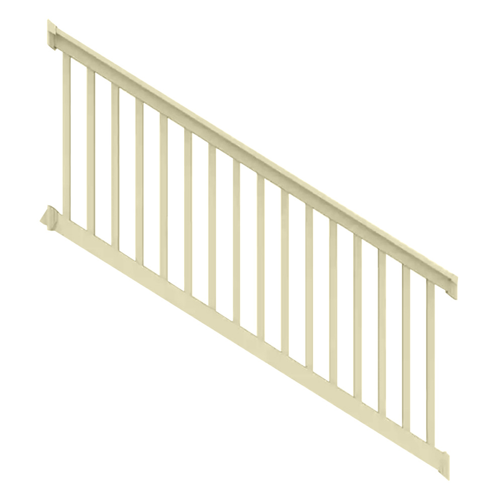 8ft. x 36in. - T Top Stair Rail with 1-1/2in. Square Balusters - Dune
