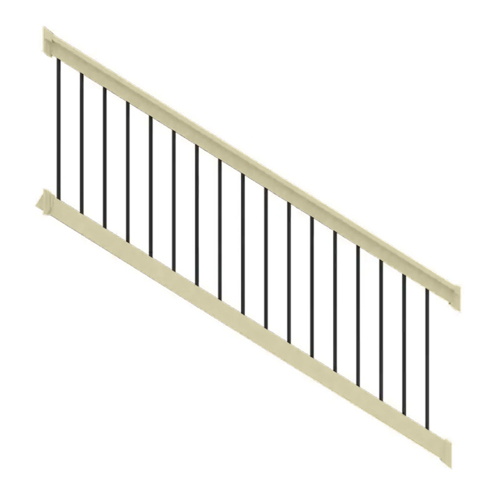 8ft. x 36in. - T Top Stair Rail with 3/4in. Round Balusters - Dune