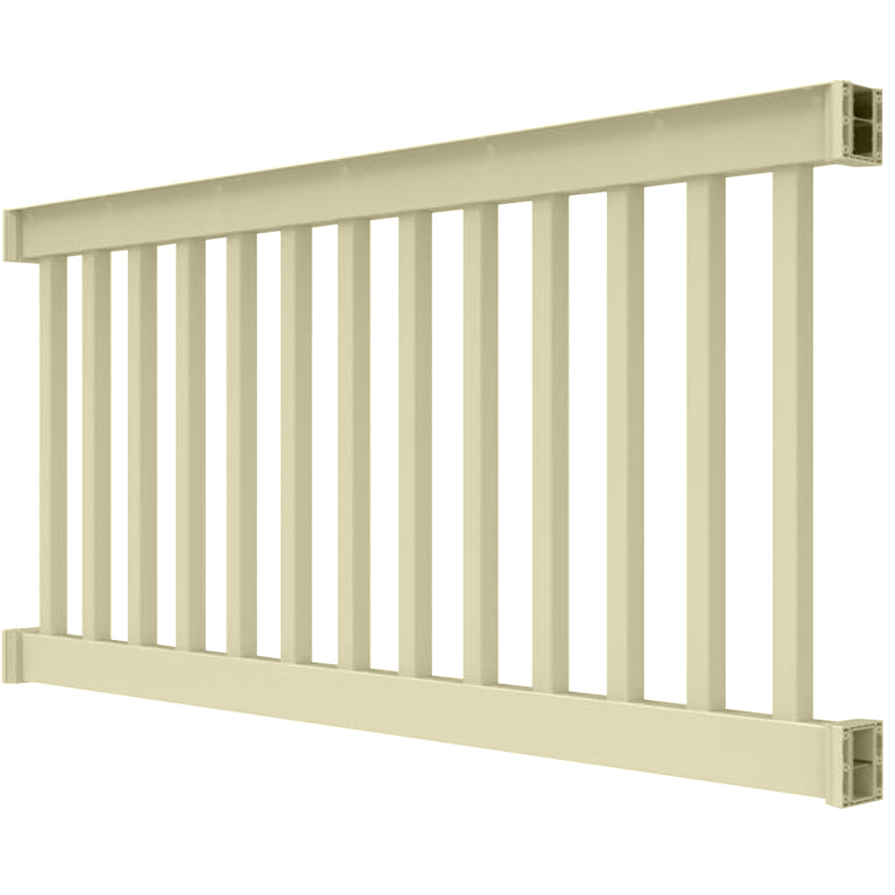 8ft. x 36in. - Deck Top Level Rail with 1-1/2in. Square Balusters - Dune