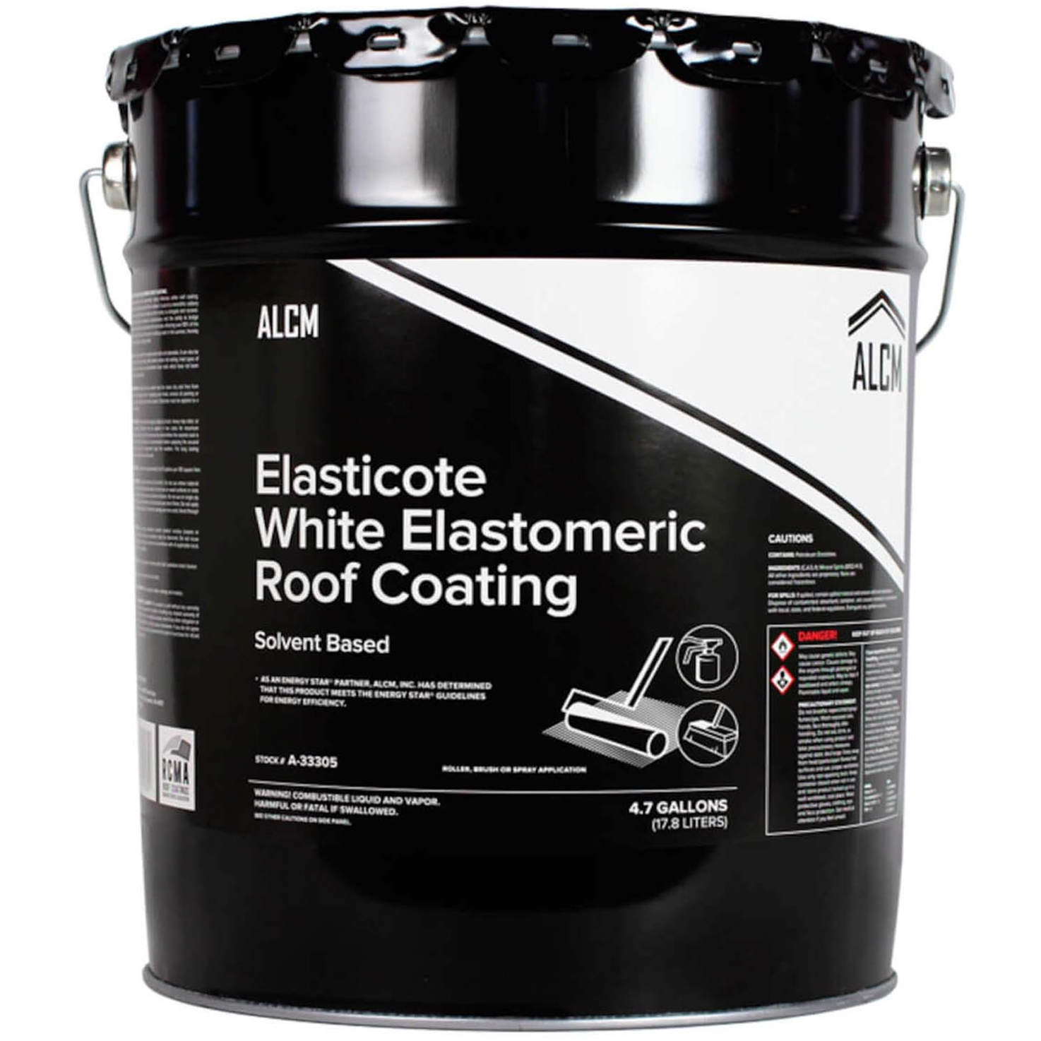 ALCM Elasticote White Elastomeric Roof Coating (Solvent-Based)