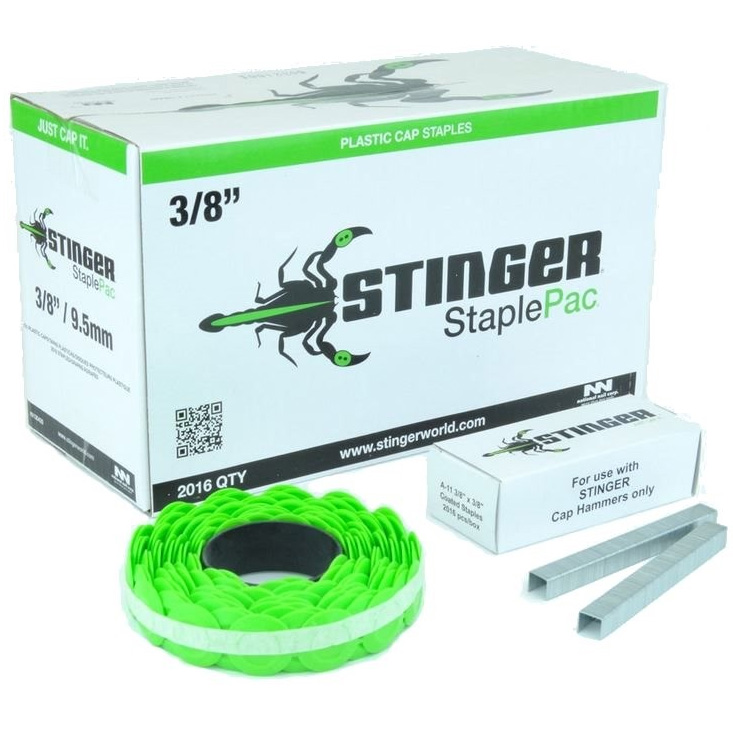 Stinger 3/8 Inch Cap Staple Packs For CH38 & CH38A Cap Hammers (In Stock Now)