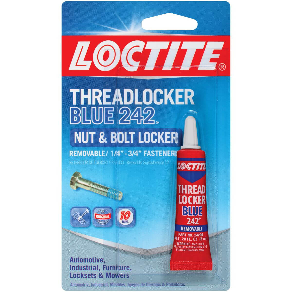Loctite Threadlocker Blue 242 Nut & Bolt Locker