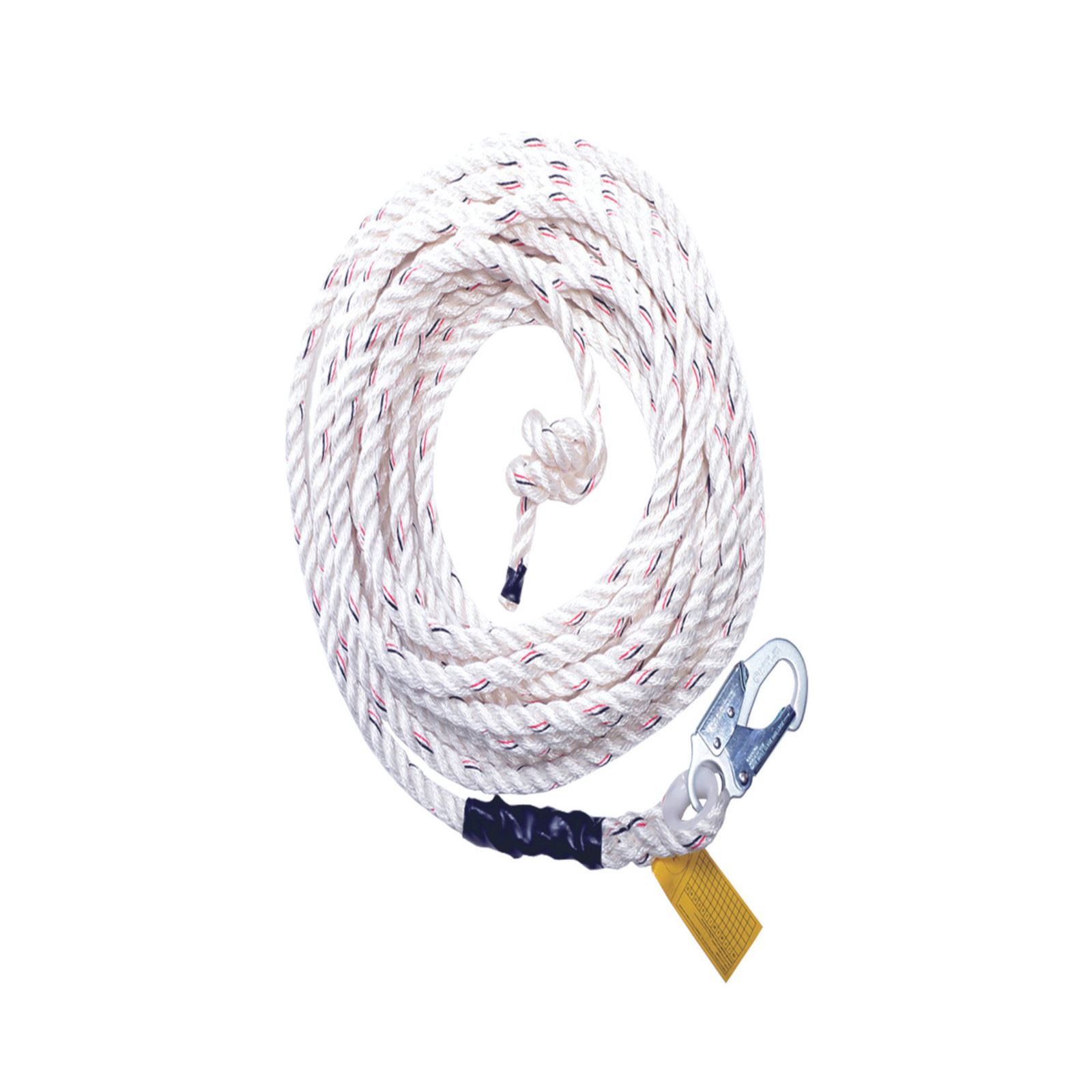 Guardian Fall Protection Standard Vertical Lifeline  w/ 3 Strand White Polydac Rope