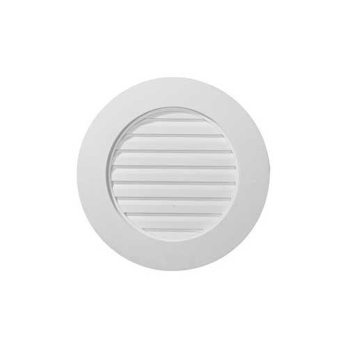 Ekena Millwork Round Gable Vent with Wide Trim
