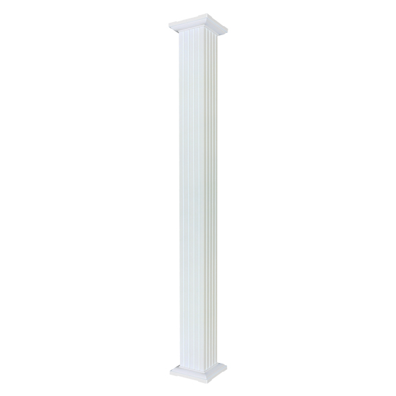 Superior Aluminum Square Fluted Columns (Extended Lengths)
