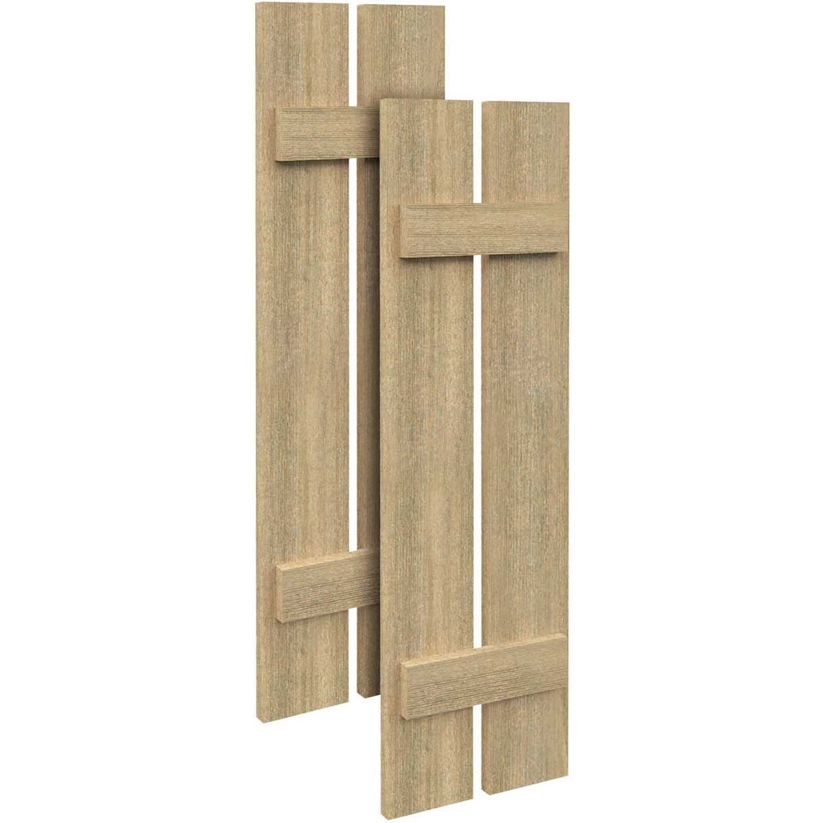 Fypon Polyurethane Timber Plank Shutter - 1 Pair