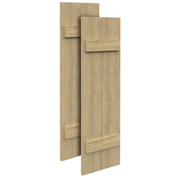 Fypon Polyurethane Timber 2 Board & 2 Batten Shutter - 1 Pair