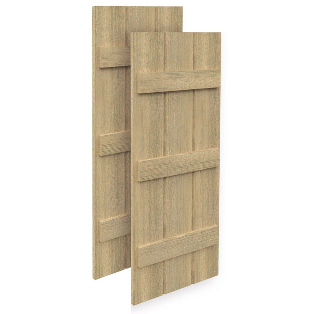 Fypon Polyurethane Timber 3 Board & 3 Batten Shutter - 1 Pair