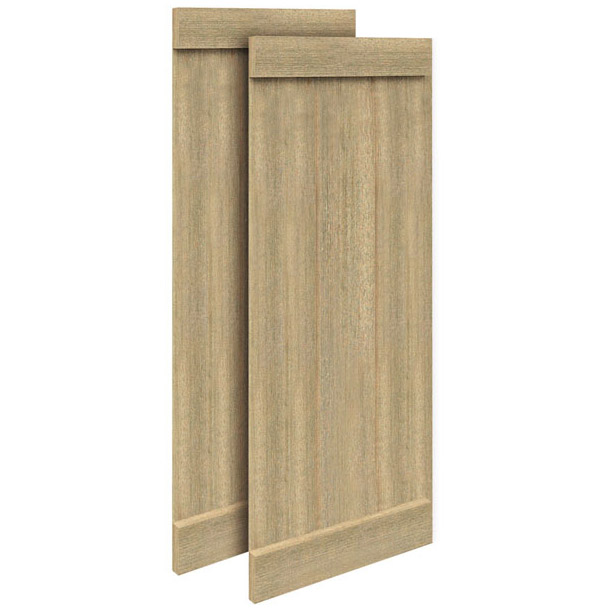 Fypon Polyurethane Timber 3 Board & 2 End Batten Shutter - 1 Pair