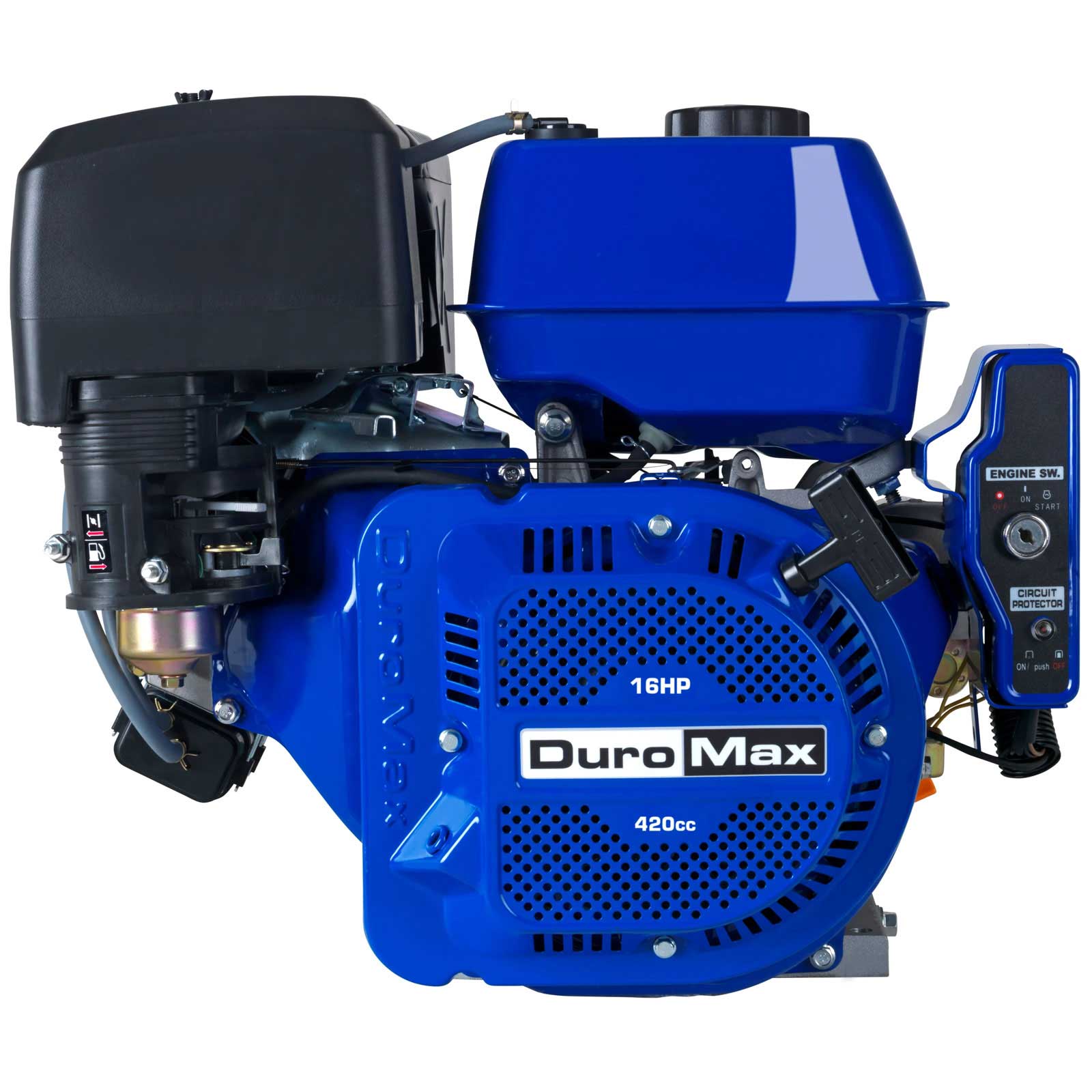 DuroMax XP16HPE 16HP Gas Multi Purpose Horizontal Shaft Recoil or Electric Start Engine with Key switch Box