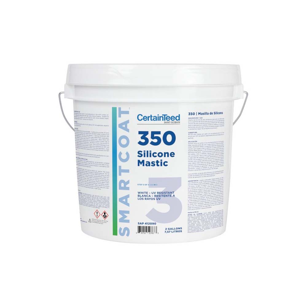 CertainTeed SmartCoat 350 Silicone Mastic (2 Gallons)