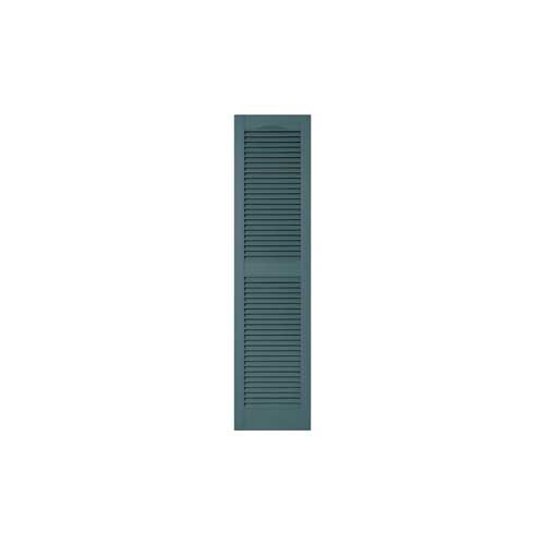 Mid America Custom 16-1/2 Inch Cathedral Top Open Louver Vinyl Shutters (1 Pair)