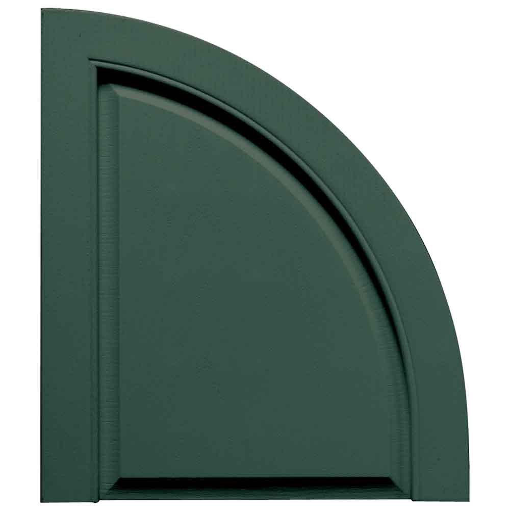 Mid America Vinyl Shutter Top Quarter Round Arch Top Solid from BuyMBS.com